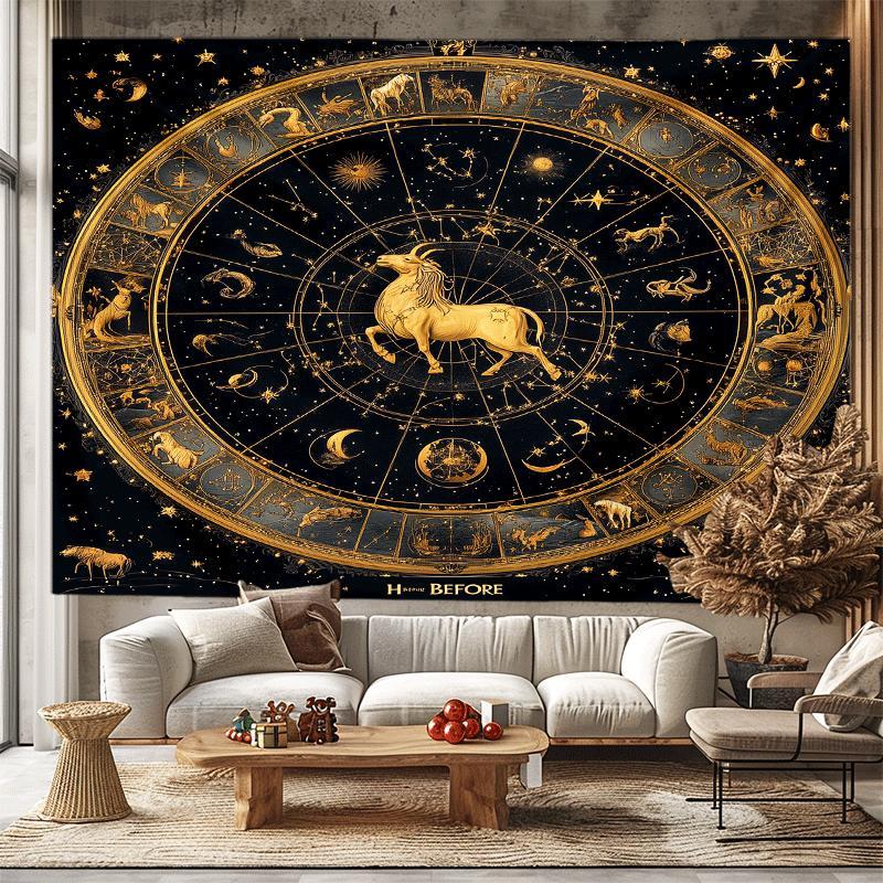 Star Map Poster - Permadani Konstelasi Zodiak Elegan Astrologi Surgawi