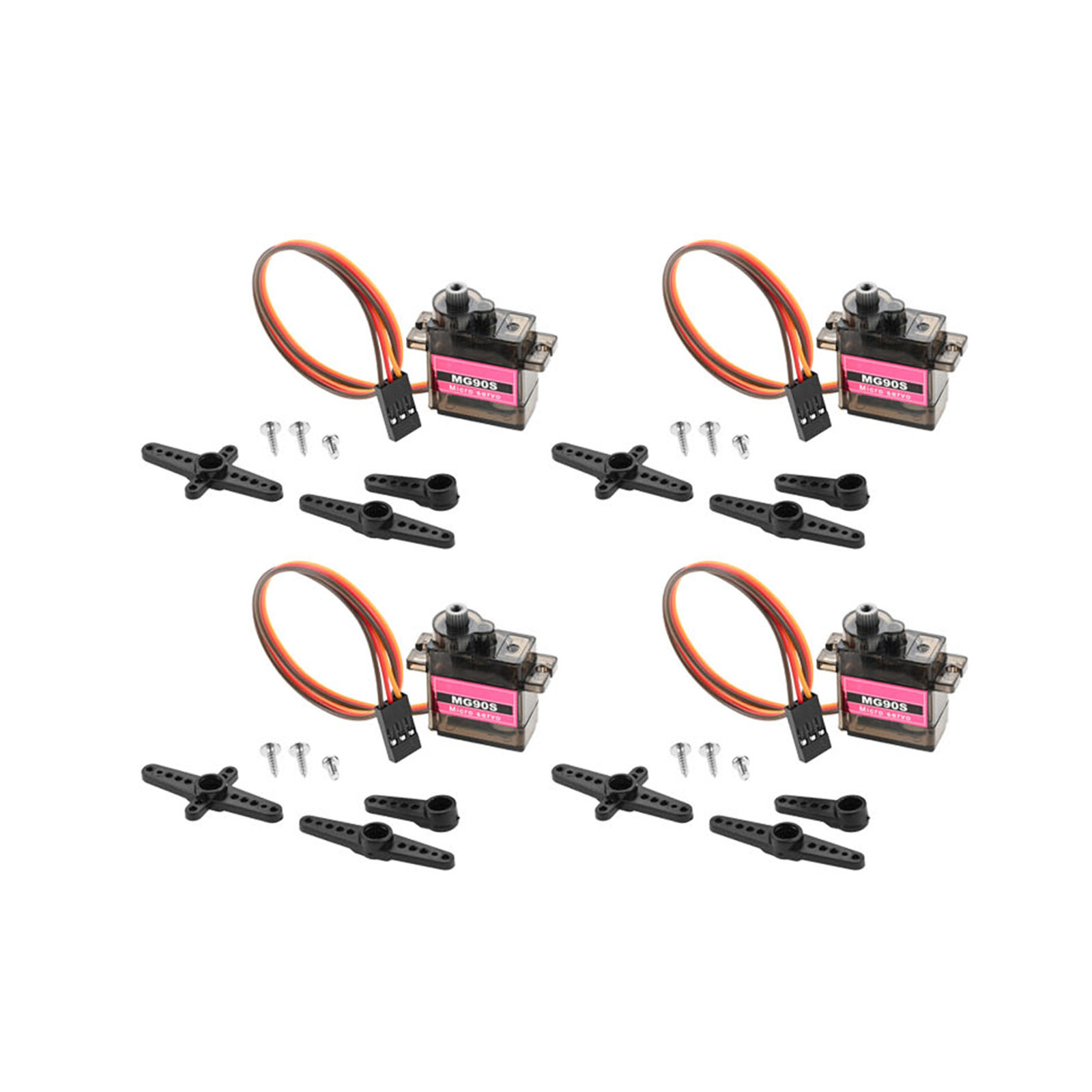Robot Arm Motor - 4pcs Micro Servo Metal Gear 90