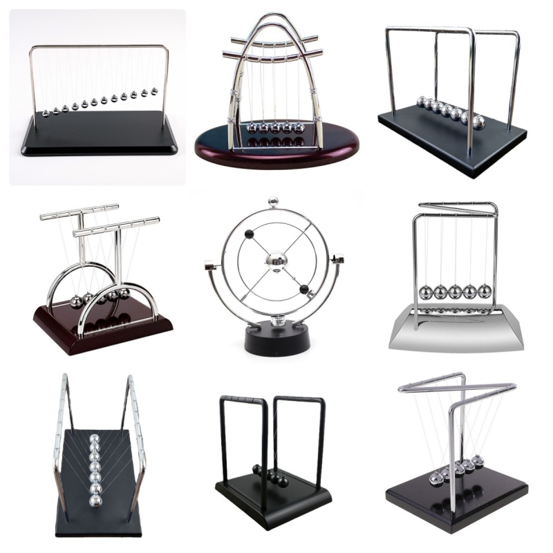 Newton Cradle Large - Braket Logam Pendulum Newton Pendidikan Konservasi