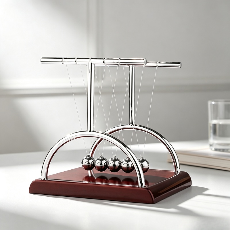 Newton Cradle Large - Bola Baja Newton Cradle Balance, Bola