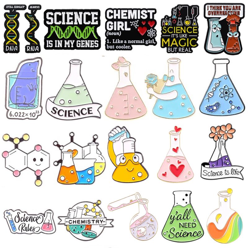 Bros kerah Sains Enamel Pin ta - Science Experiment ulasan dan harga