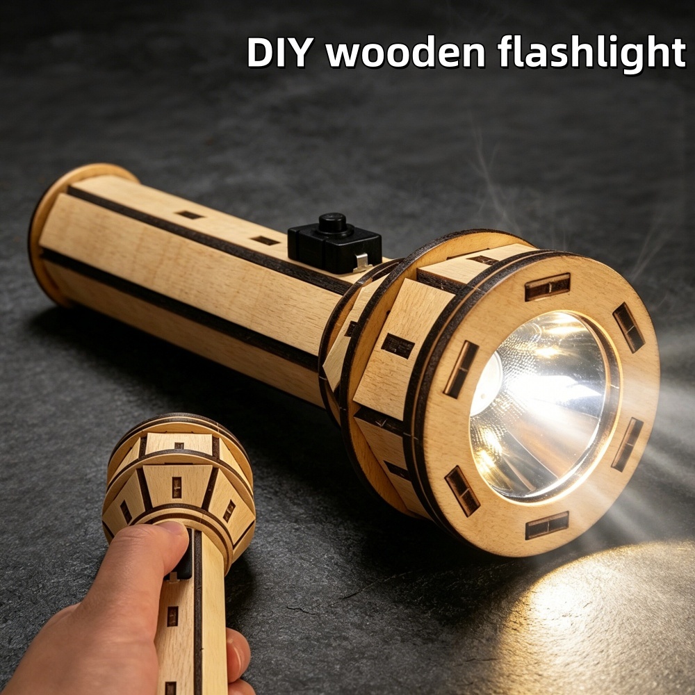 Kit Puzzle Senter Kayu DIY STE - Science Project Physics ulasan dan harga