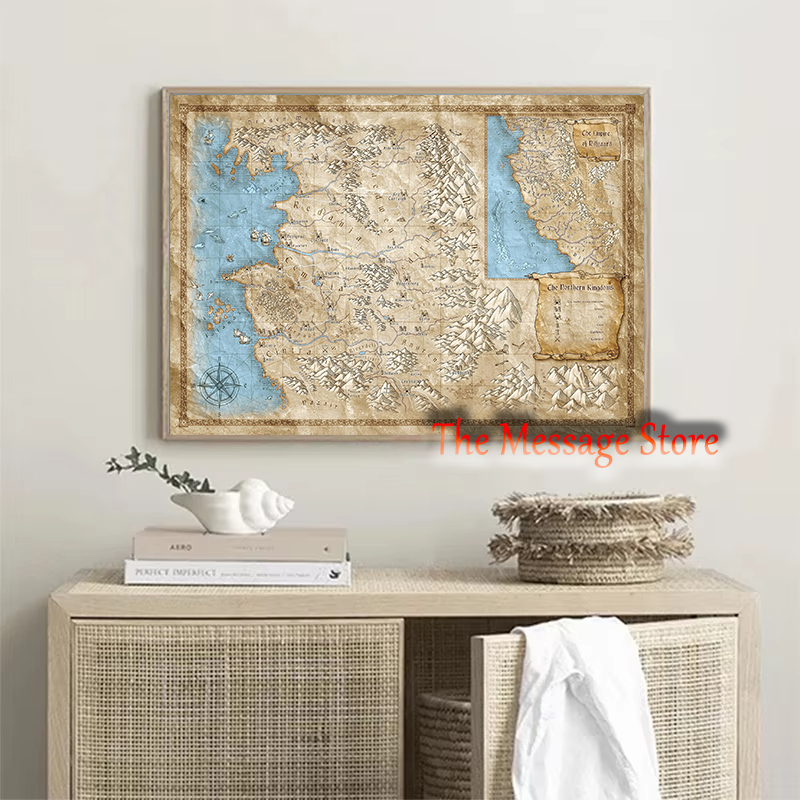 Witcher Peta Dunia Lokasi Benu - Star Map Poster ulasan dan harga