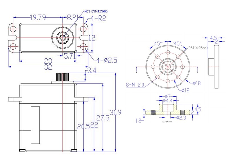 Feetech HLS3606M Kontrol Gaya  - Robot Arm Motor ulasan dan harga