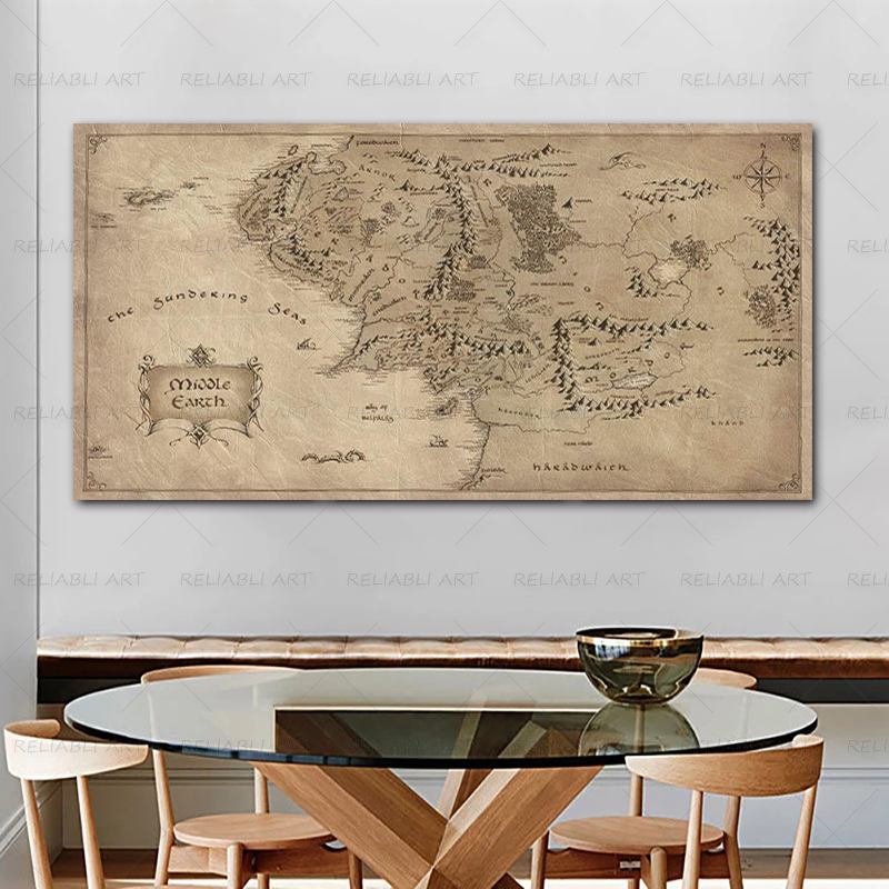 Poster Peta The-Lord-of-Rings  - Star Map Poster ulasan dan harga