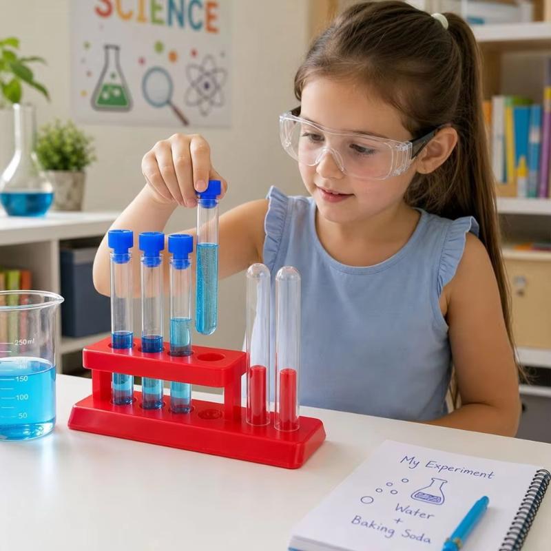 Rak Tempat Tabung Uji Plastik  - Science Experiment ulasan dan harga