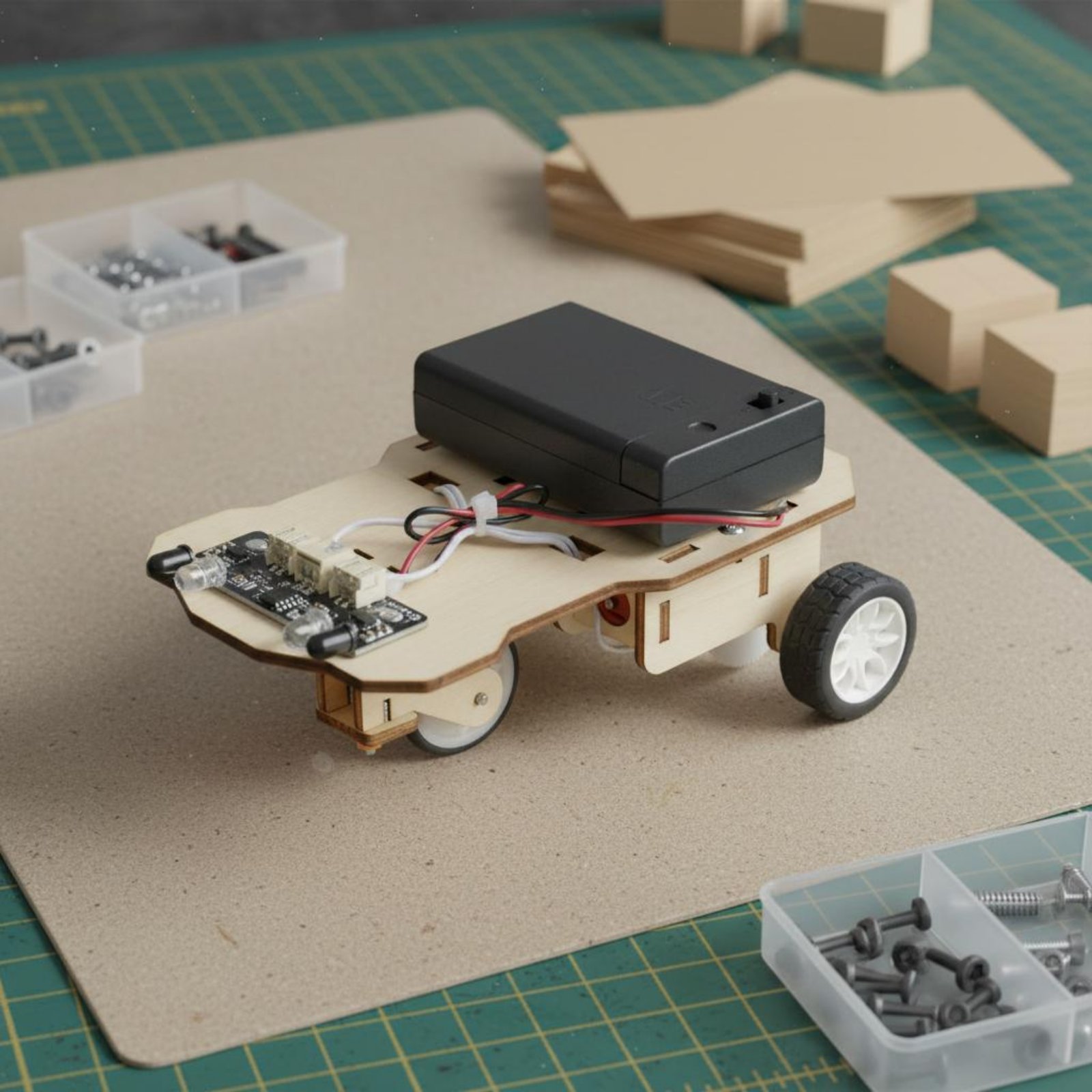 Kit Kendaraan Cerdas Kayu untu - Science Robotics ulasan dan harga